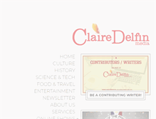 Tablet Screenshot of clairedelfinmedia.com